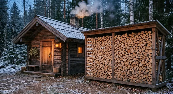 Укладка дров в Заречье, улица Дровяная, 30